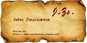 Jehn Zsuzsanna névjegykártya
