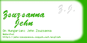 zsuzsanna jehn business card